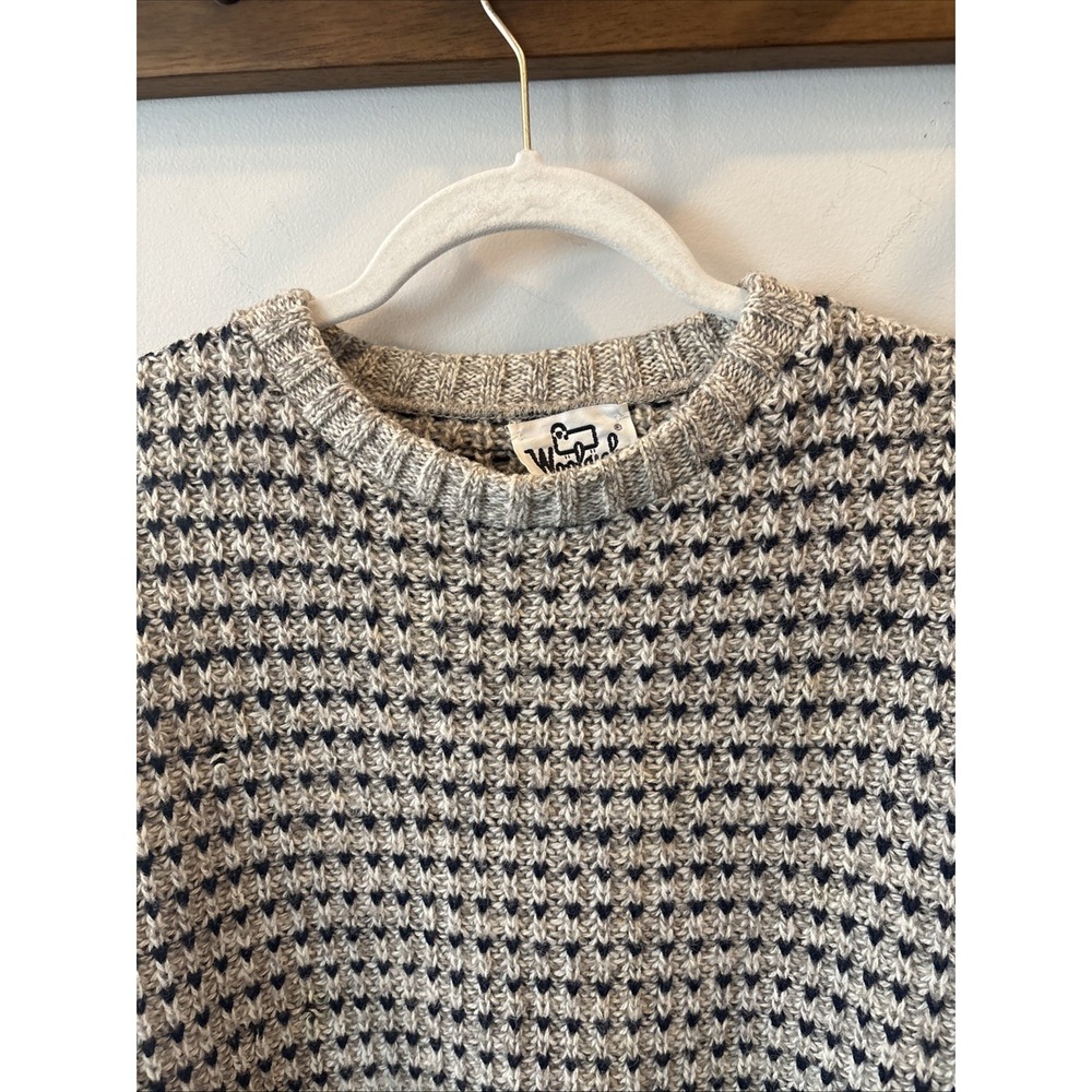 Vintage 90s Woolrich Wool Blend Crewneck Fisherman's Sweater - Picture 2 of 6